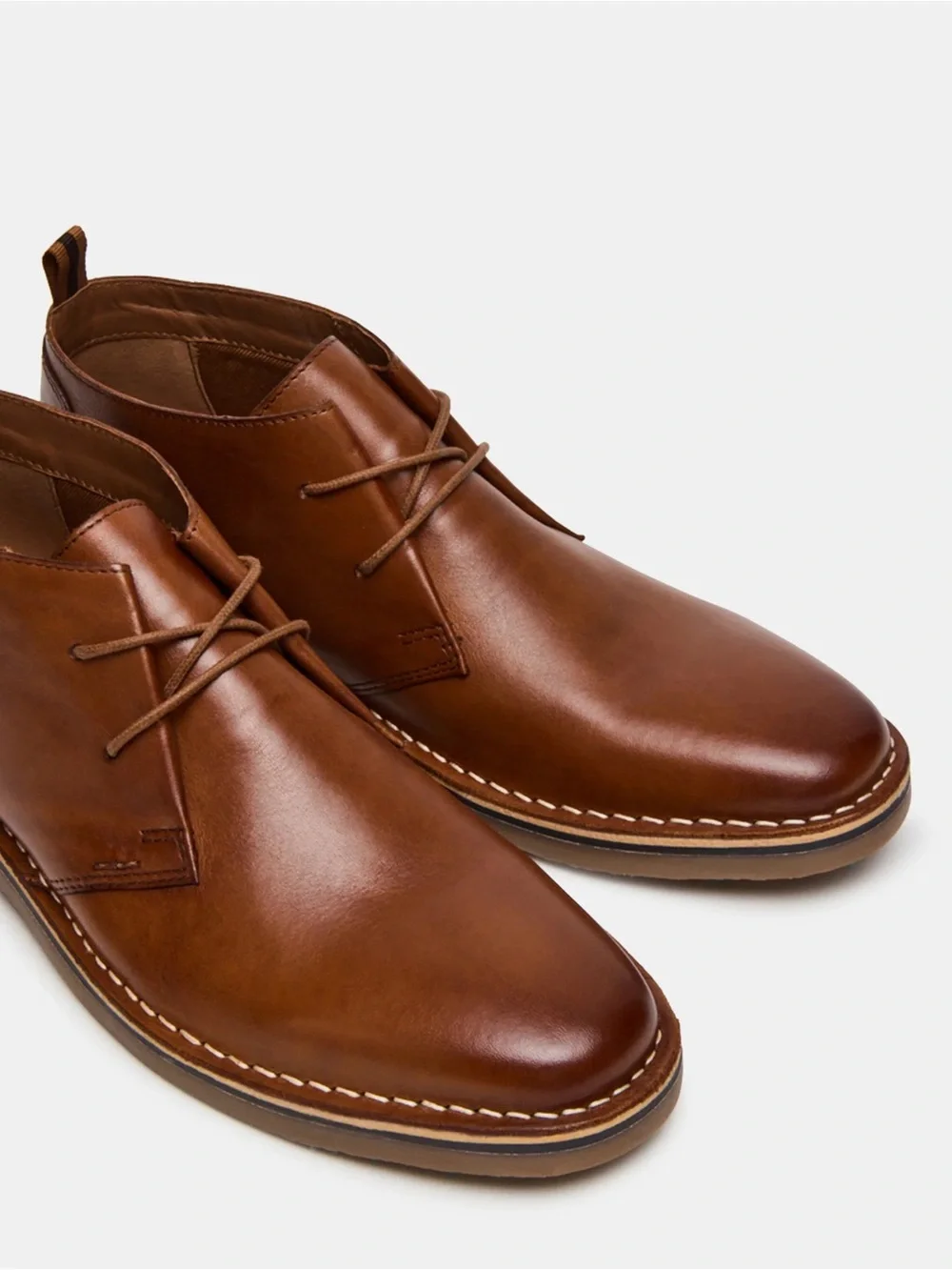 Steve Madden Men's Brown Leather Chukka Boots